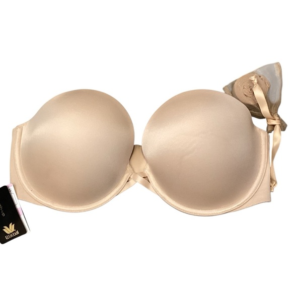 NWT 36D Wacoal Amazing Assets Strapless Push-Up Bra Style 854220, Nude Color - Picture 1 of 7
